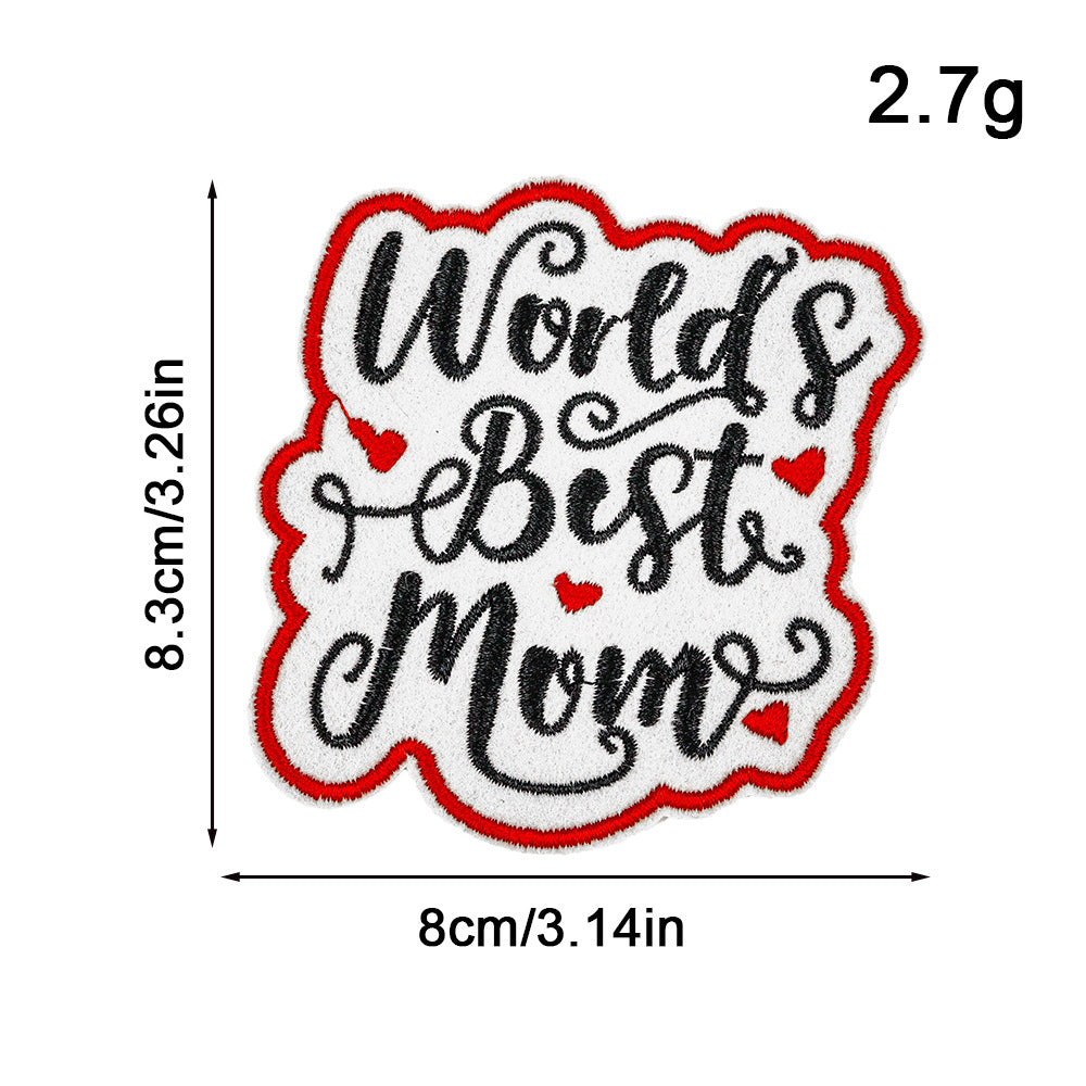 Wholesale Embroidered colorful English alphabet stickers